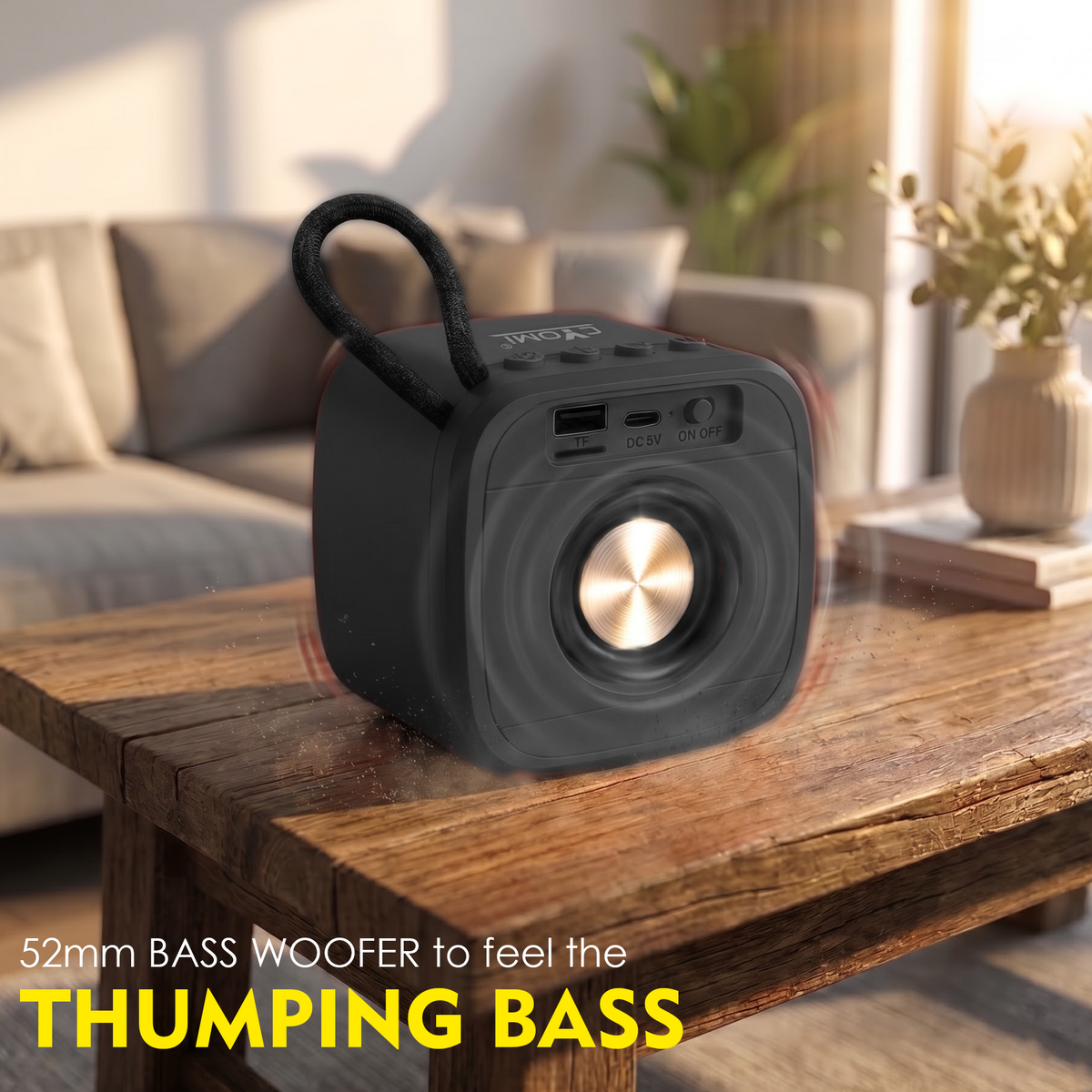 CYOMI Star 677 5W Bluetooth Speaker with Infinity Mirror Lights & Thumping Bass