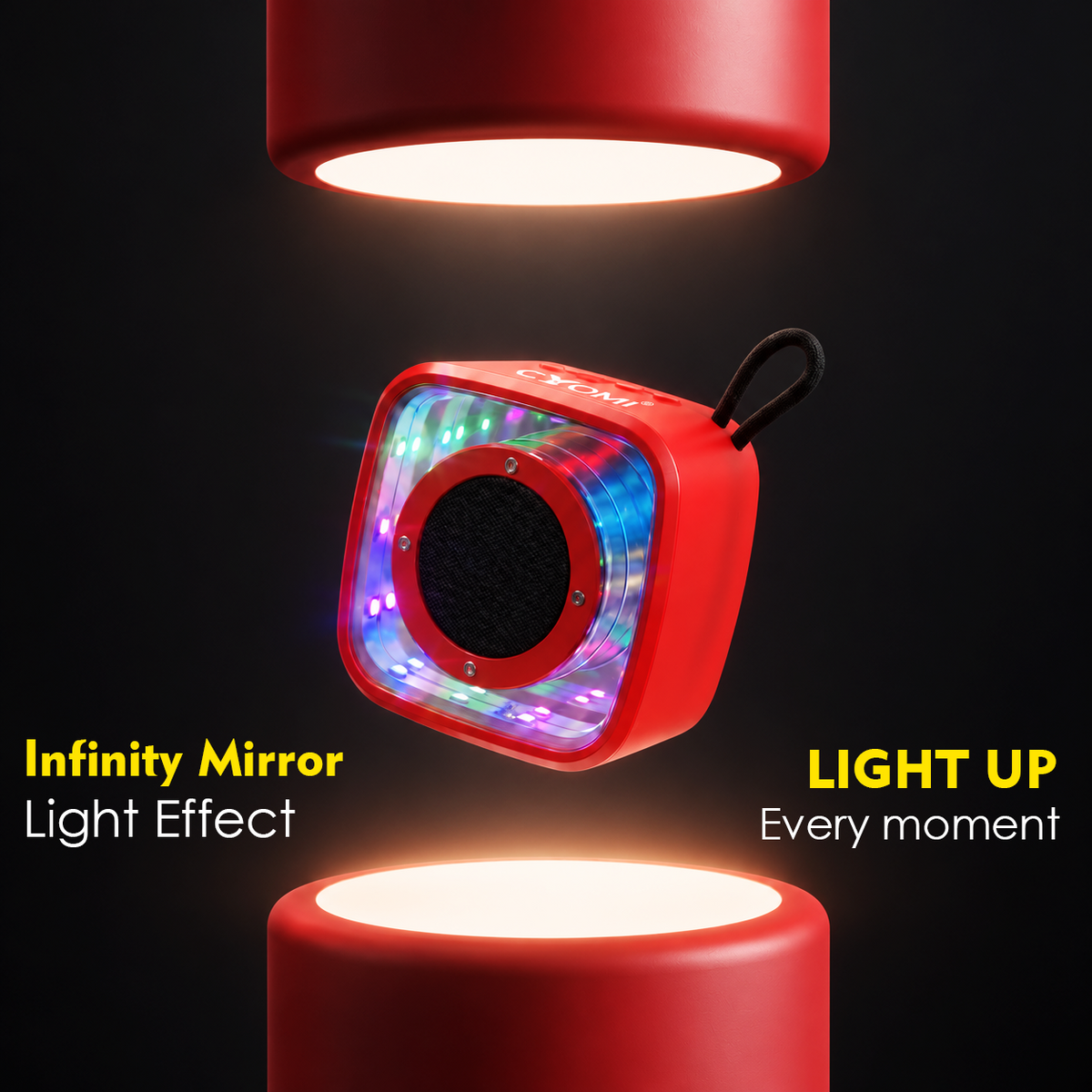 CYOMI Star 677 5W Bluetooth Speaker with Infinity Mirror Lights & Thumping Bass