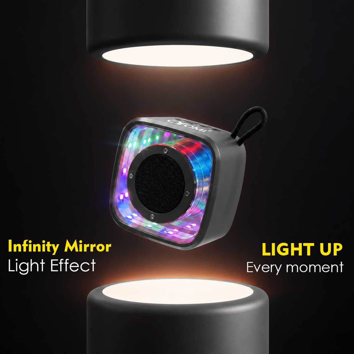 CYOMI Star 677 5W Bluetooth Speaker with Infinity Mirror Lights & Thumping Bass