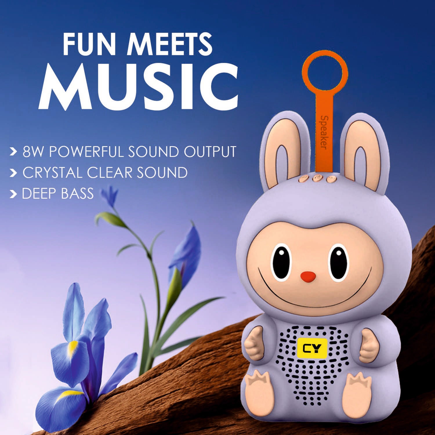 CYOMI CYOBUBU 8W Bluetooth Speaker – Labubu Design, Cute Wireless Speaker | Made for India